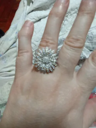 Anillo plata con piedras