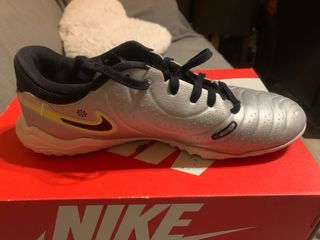 Zapatillas Nike Futbol Plateadas Semitacos