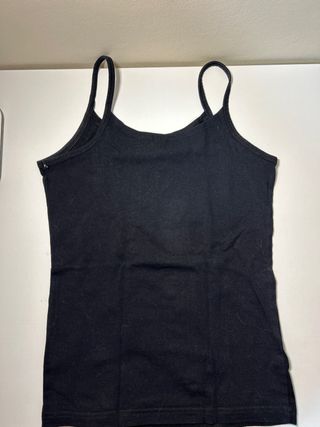 Camiseta interior de tirantes negra