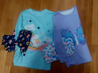 Pijama niña unicornio y mariposa