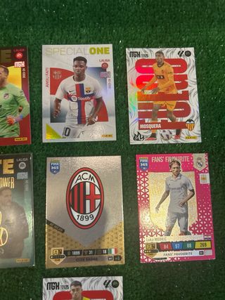 Lote cartas fútbol MGK y FIFA 365