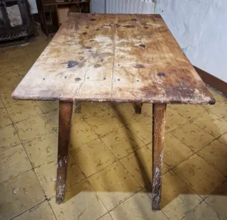 Mesa tocinera rústica madera maciza