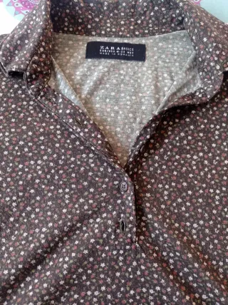 Camiseta Polo Zara Estampado Floral