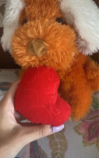 Peluche perro corazón San Valentín