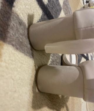 Tacones boda con lazo y perla color Albaricoque.