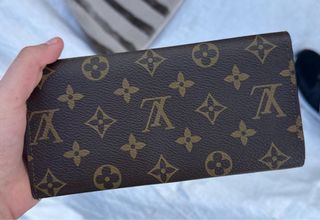 Portafoglio Louis Vuitton Marrone con Dettaglio Rosa