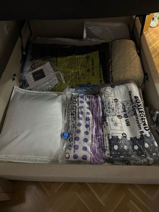 Canapé 135cm Beige con alta capacidad deAlmacenaje