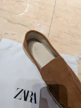 Mocasines de piel Zara Marrones