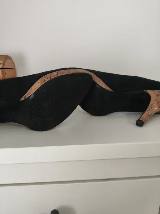 Zapatos de tacón negros con plataforma