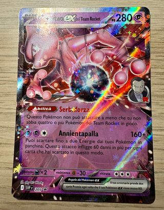 Pokémon Mewtwo ex Del Team Rocket SVP I Black Star