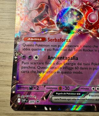 Pokémon Mewtwo ex Del Team Rocket SVP I Black Star