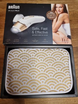 Braun Silk-expert Pro 5 Depiladora IPL Oro/Blanco
