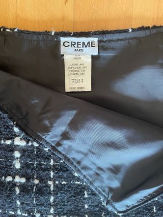 Falda de cuadros negra y blanca