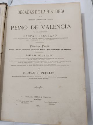 3 Tomos Antiguos Historia de Valencia (1878)