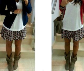 Falda Estampada Zara