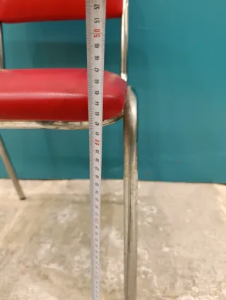 Sillas apilables acero cromado y sky burdeos