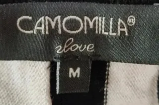 Maglione donna Camomilla a righe bianche e nere