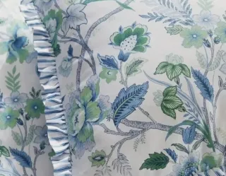 Funda Nórdica Floral Azul y Verde