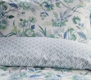 Funda Nórdica Floral Azul y Verde