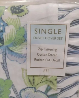 Funda Nórdica Floral Azul y Verde