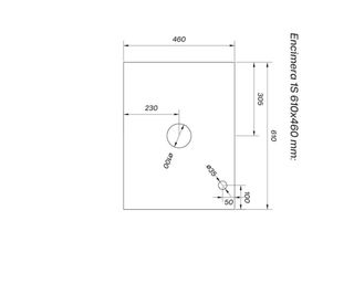 Encimera marmol blanco 61x46