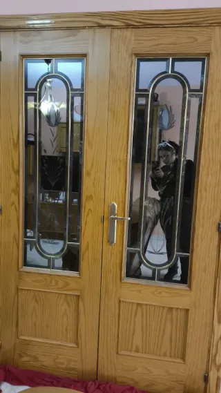 Puerta de madera interior maciza