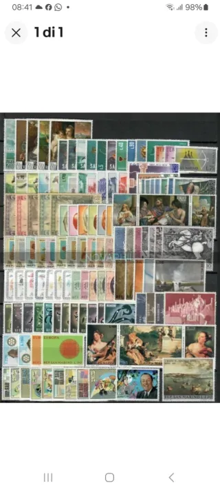 Francobolli San Marino 1966-70 MNH