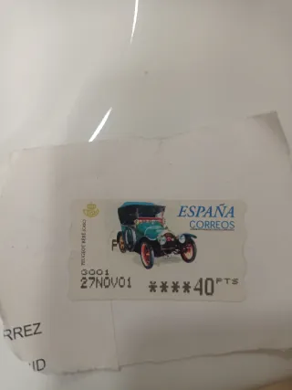 Sello España Correos Peugeot Bébé 40 Pts