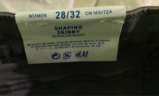 Pantalones vaqueros gris H&M Shaping Skinny 28