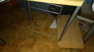 Mesa de escritorio madera y metal