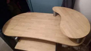 Mesa de escritorio madera y metal
