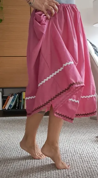 Falda 74cm, casera, aldeana, serrana, regional