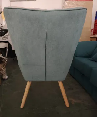 Sillón Lucas patchwork verde menta