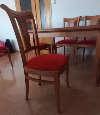 Mesa y 6 sillas de comedor