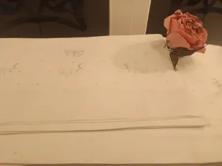 2 Juegos Sábanas Antiguas Algodón ~1900.