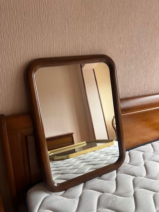 Espejo de pared madera y cristal