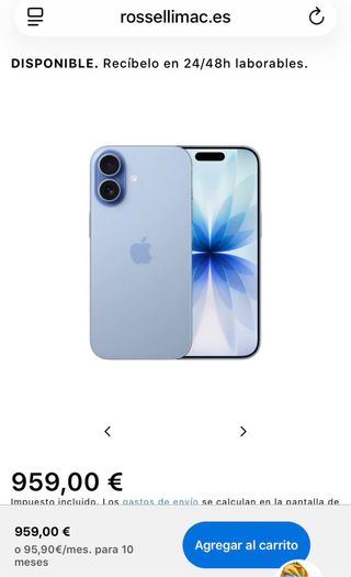 iPhone 17 de 256GB Azul Precintado