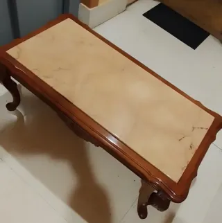 Mesa Centro Vintage Mármol y Madera