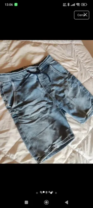 Pantalón corto vaquero Zara azul Talla S