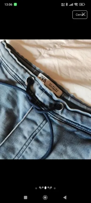 Pantalón corto vaquero Zara azul Talla S