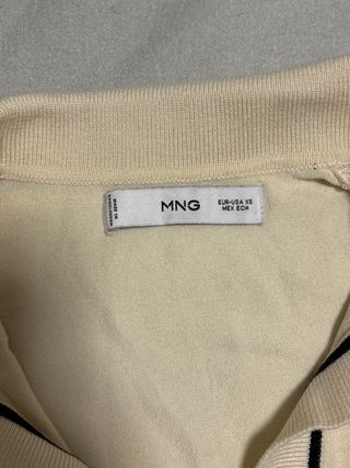 Jersey Polo Mango Beige Talla XS