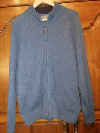 Casaco Lã Azul 100%