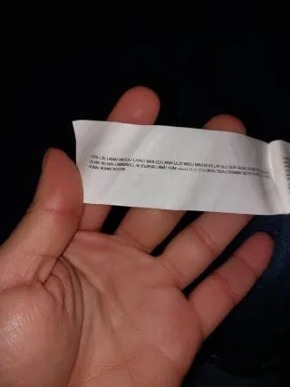 Casaco Lã Azul 100%