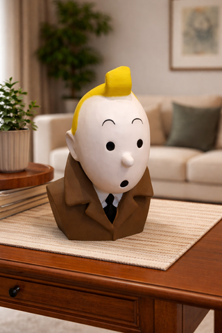 Busto Tintin 40cm Blanco
