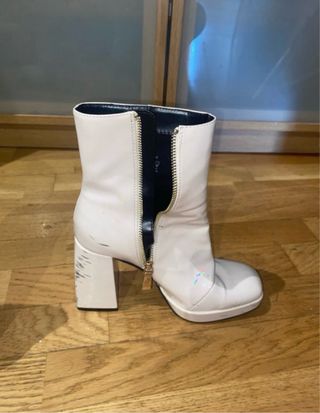 Botas blancas Bershka tacón plataforma