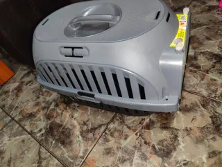 Transportín perro pequeño gris