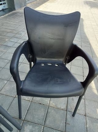Sillas de jardín/bar negras
