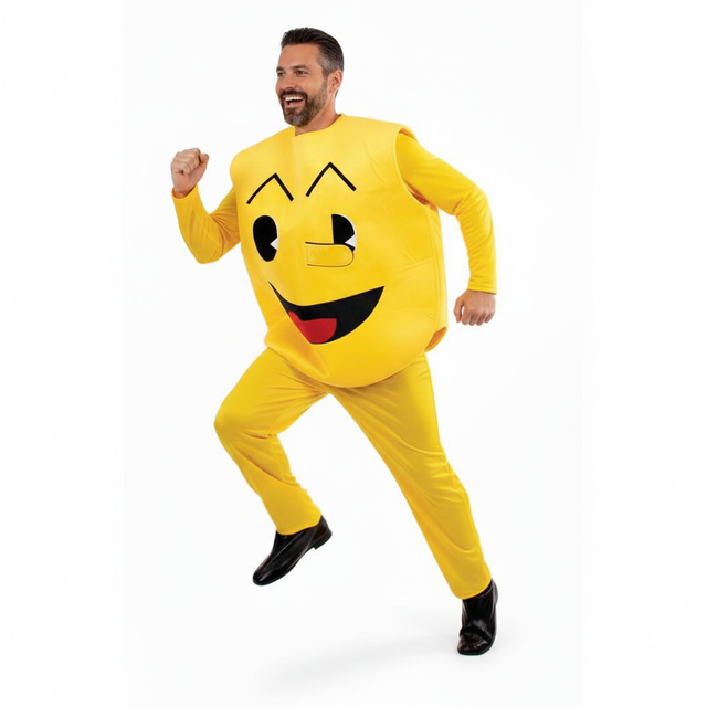 Disfraz Emoji Guiño Talla M - Traje amarillo