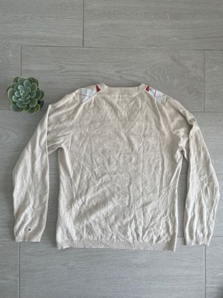 Jersey Tommy Hilfiger rombos beige S (XL niño)