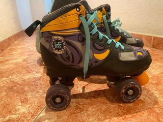 Patines KF Roller Disco + protecciones, talla 38